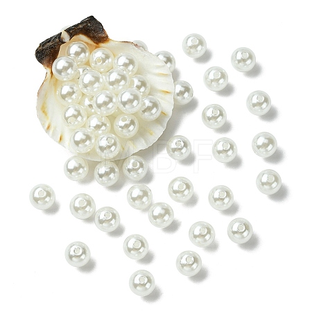 ABS Plastic Imitation Pearl Round Beads MACR-YW0002-10mm-82-1