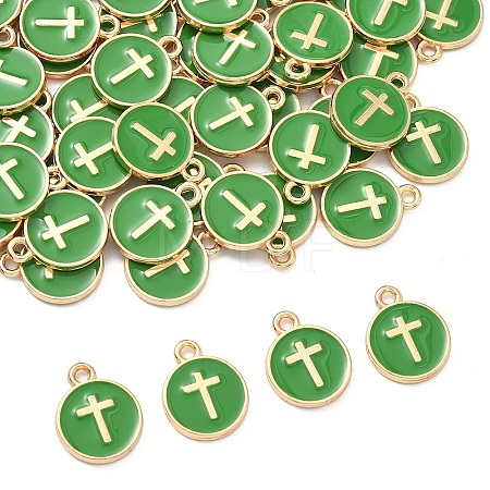 60Pcs Alloy Enamel Pendants ENAM-YW0008-02E-1