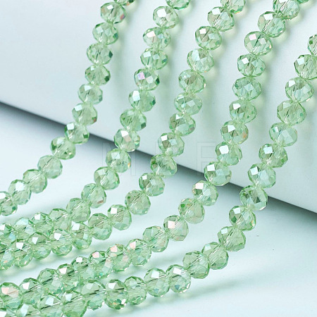 Electroplate Glass Beads Strands EGLA-A034-T10mm-B17-1