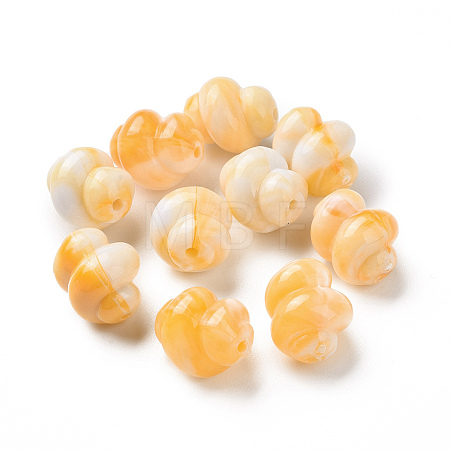 Two Tone Opaque Acrylic Beads OACR-P013-31E-1