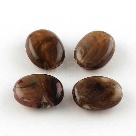 Oval Imitation Gemstone Acrylic Beads X-OACR-R047-15-1