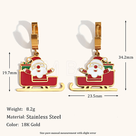 304 Stainless Steel Enamel Hoop Earrings FS-WG4B6D5-01-1