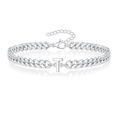 Letter 304 Stainless Steel Link Bracelets FS-WG7830E-44-1