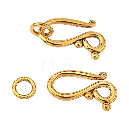Tibetan Style Alloy Hook and Eye Clasps X-GLF1277Y-NF-1