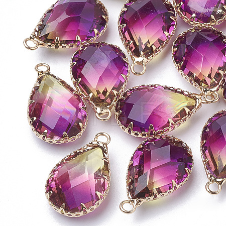 K9 Glass Imitation Tourmaline Pendants X-GLAA-Q069-02D-1