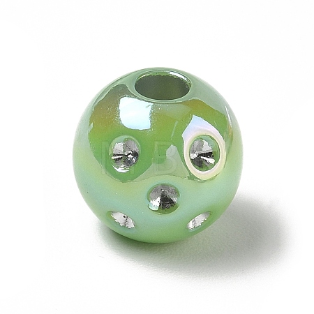 UV Plating Opaque Acrylic European Bead Rhinestone Settings AC-CBA6658-06B-1