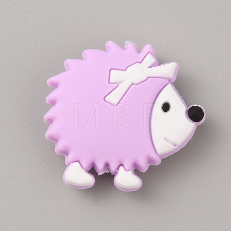 Hedgehog Food Grade Eco-Friendly Silicone Beads SIL-WH0006-17E-1