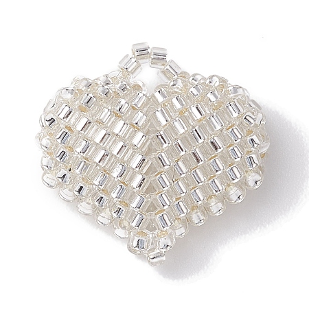 Seed Beads Beaded Charms PALLOY-MZ00262-05-1