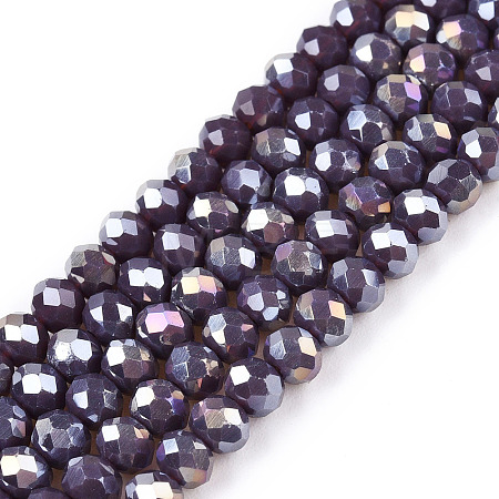 Electroplate Glass Beads Strands LS-EGLA-A044-P3mm-B11-1