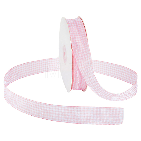 Polyester Tartan Ribbon OCOR-WH0082-574D-04-1