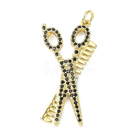 Brass Micro Pave Cubic Zirconia Pendants LS-KK-H270-04G-1