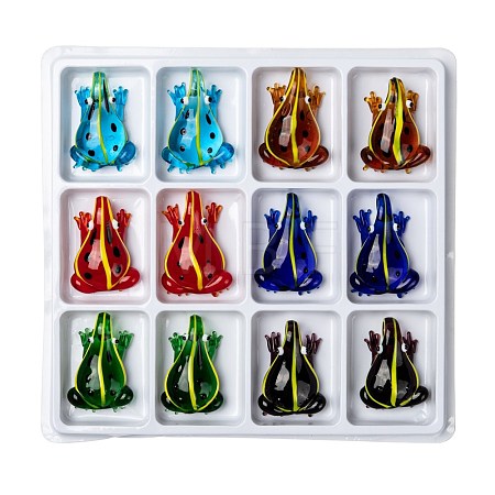 Handmade Lampwork Glass Pendants LAMP-R106-M10-B-1