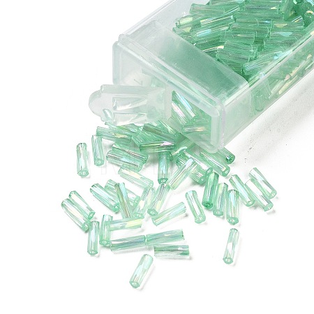10G Ceylon Glass Twist Bugle Beads X-SEED-L012-01C-1