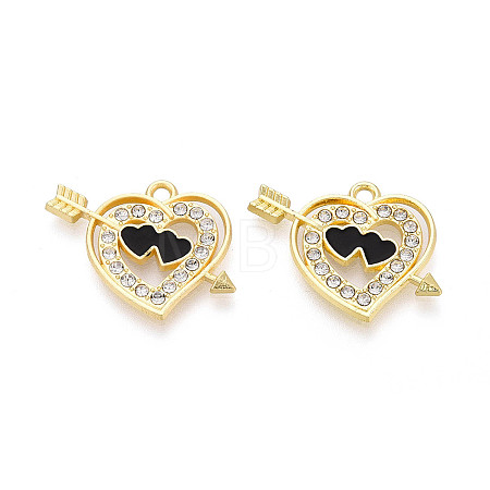 Alloy Rhinestone Pendants FIND-N012-02KCG-1