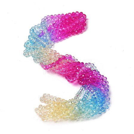 Transparent Painted Glass Beads Strands DGLA-A034-T8mm-A14-1