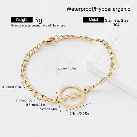 Vintage 304 Stainless Steel Link Bracelets for Women CS6092-2-1