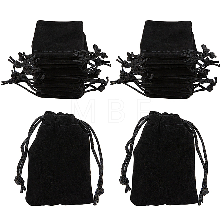25Pcs Rectangle Velvet Drawstring Pouches TP-BBC0001-04B-03-1