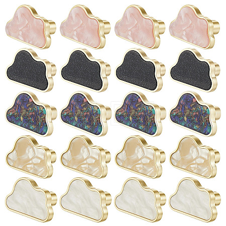 20Pcs 5 Colors Zinc Alloy & Acrylic Drawer Cabinets Handles FIND-DR0002-43-1