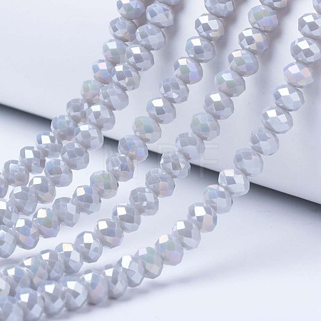 Electroplate Glass Beads Strands EGLA-A034-P10mm-B11-1