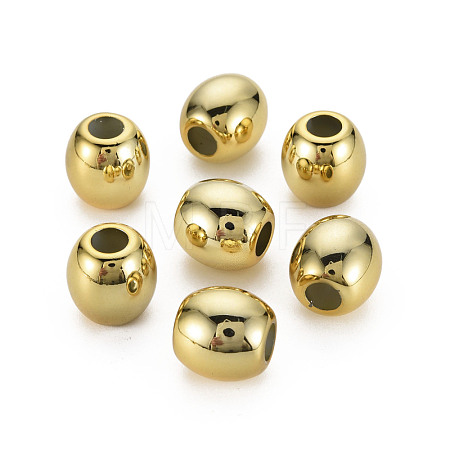 UV Plating Acrylic European Large Hole Beads PACR-T005-09-1