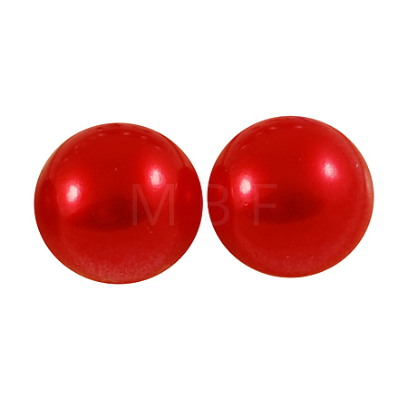 ABS Plastic Imitation Pearl Cabochons SACR-S738-10mm-Z1-1