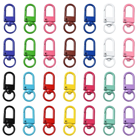 15 Colors Zinc Alloy Baking Paint Swivel Snap Hooks Clasps FIND-YW0005-53-1