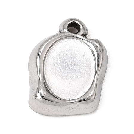 304 Stainless Steel Pendant Cabochon Settings SA-CBA9B1E-01E-P-1