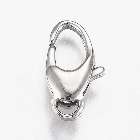 Non-Tarnish Polished 316 Surgical Stainless Steel Lobster Claw Clasps X-STAS-Z013-05A-1