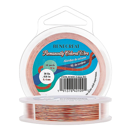 Round Craft Copper Wire CWIR-BC0001-0.4mm-RG-1