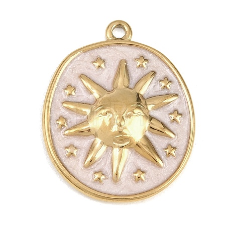 304 Stainless Steel Enamel Pendants STAS-G392-03G-02-1