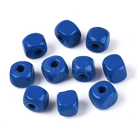 Spray Painted Wooden Beads WOOD-P021-01A-04-1