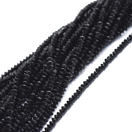 Natural Black Tourmaline Beads Strands G-I249-D13-1