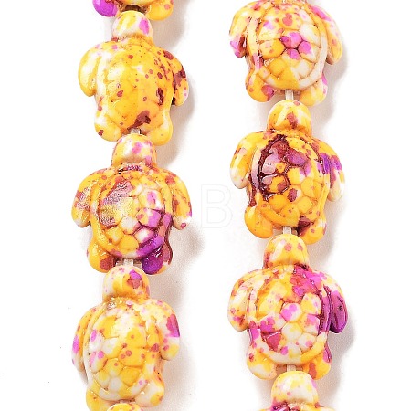 Synthetic Turquoise Dyed Beads Strands G-P507-05J-1