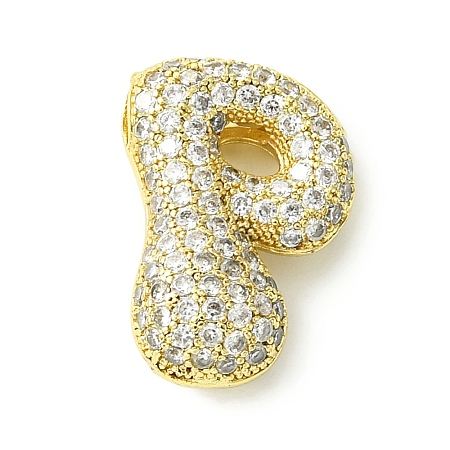 Rack Plating Brass Cubic Zirconia Pendants KK-S378-02G-P-1