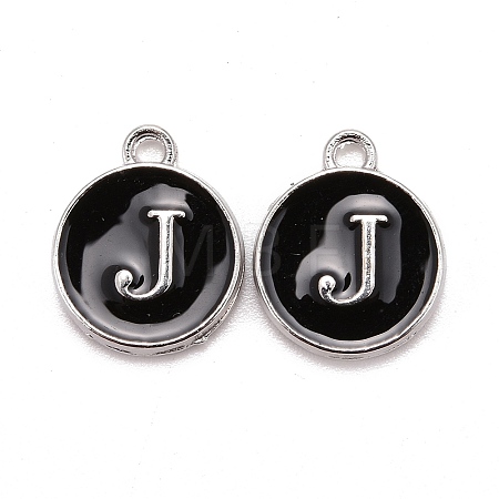Platinum Plated Alloy Charms LS-ENAM-S118-02J-P-1