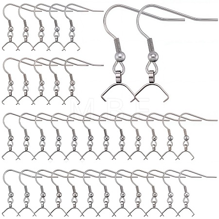 50Pcs 304 Stainless Steel Earring Hooks STAS-SC0008-30-1