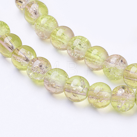 Spray Painted Crackle Glass Beads Strands X-CCG-Q002-6mm-05-1