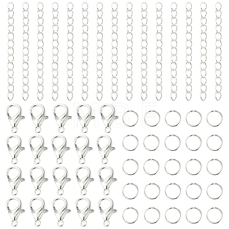 Iron Ends with Twist Chain Extension & Open Jump Rings DIY-YW0010-74S-1