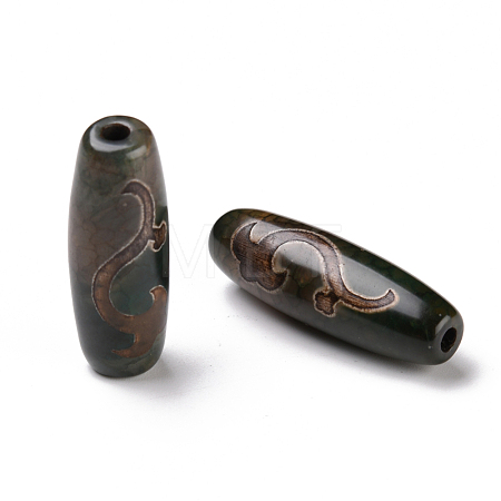 Tibetan Style dZi Beads X-TDZI-E004-09-1