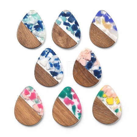 Resin and Walnut Pendants FIND-R051-04-1