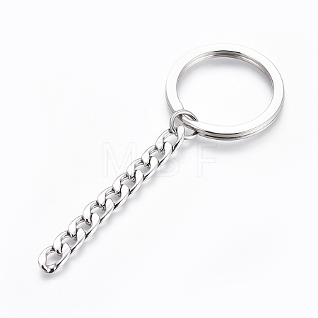 Tarnish Resistant Polishing 304 Stainless Steel Split Key Rings STAS-H558-46P-1