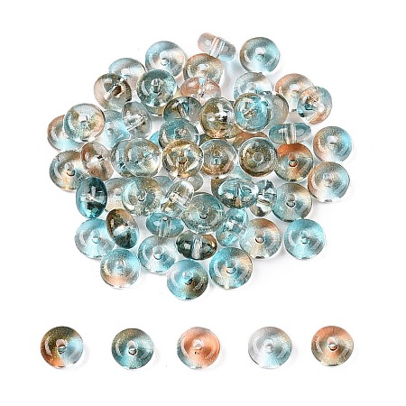 Electroplate Transparent Colours Rainbow Glass Seed Beads SEED-T007-03D-1