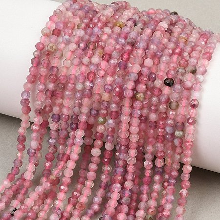 Natural Pink Tourmaline Beads Strands G-N342-33C-01-1
