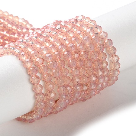 Baking Paint Transparent Glass Beads Strands DGLA-A034-J4MM-D04-1