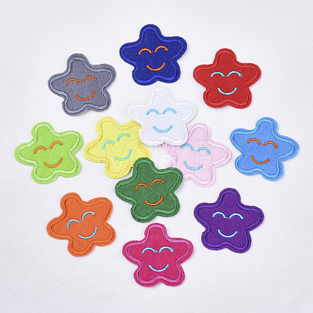Computerized Embroidery Cloth Iron On/Sew On Patches AJEW-S076-011-1