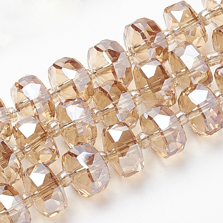 Electroplat Glass Beads Strands EGLA-Q092-8mm-D09-1