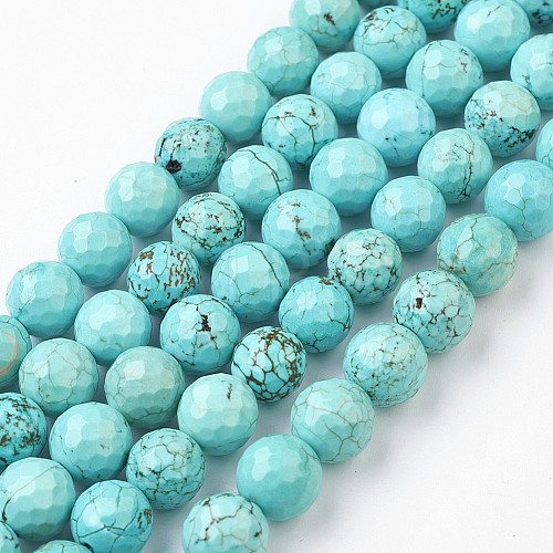 Synthetic Turquoise Bead Strands G-G945-05-10mm-1