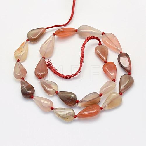 Natural South Red Agate Beads Strands G-E395-03B-1