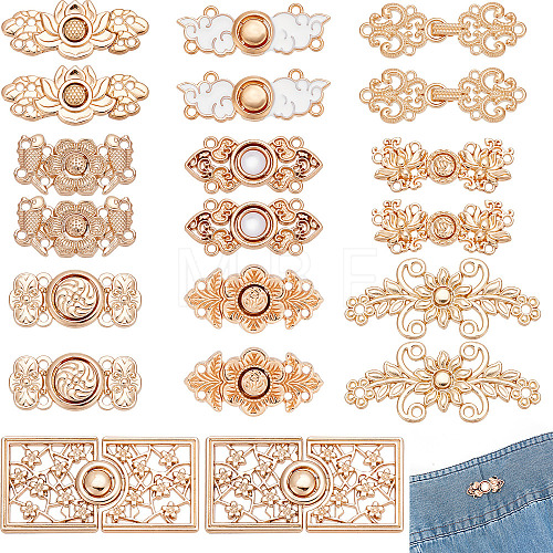 20 Sets 10 Styles Alloy Snap Lock Clasps FIND-CP0001-42-1