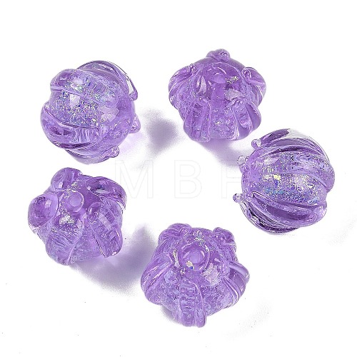 Handmade Gold Foil Lampwork Glass Beads FOIL-K003-03B-1